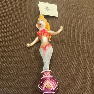 Christopher Radko belly dancer Ornament - Red and Purple.